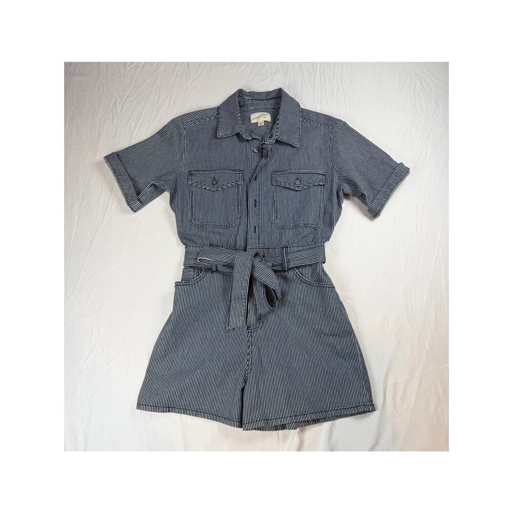 Universal Thread Women's Short Sleeve Denim Jumpsuit Sz 4